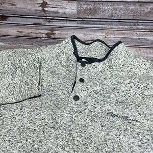 Eddie Bauer Mens Sweater 1/4 Snap‎ Long Sleeve Pullover Size XL